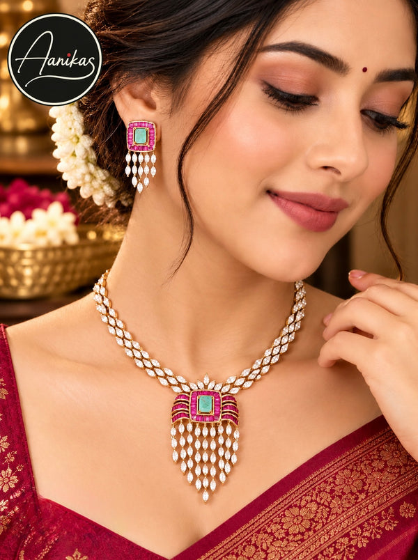 Ruby necklace set