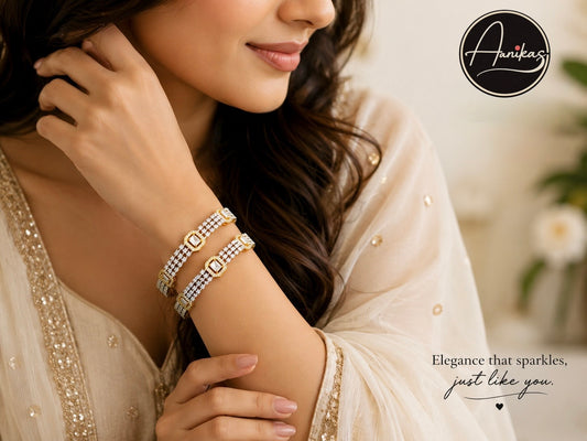 Royal Sparkle AD Stone Bangles