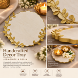 Handcrafted Gold Leaf Decor Tray