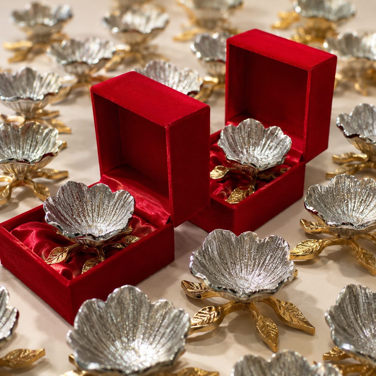 Floral Metal Bowl