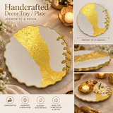 Handcrafted Gold Leaf Decor Tray