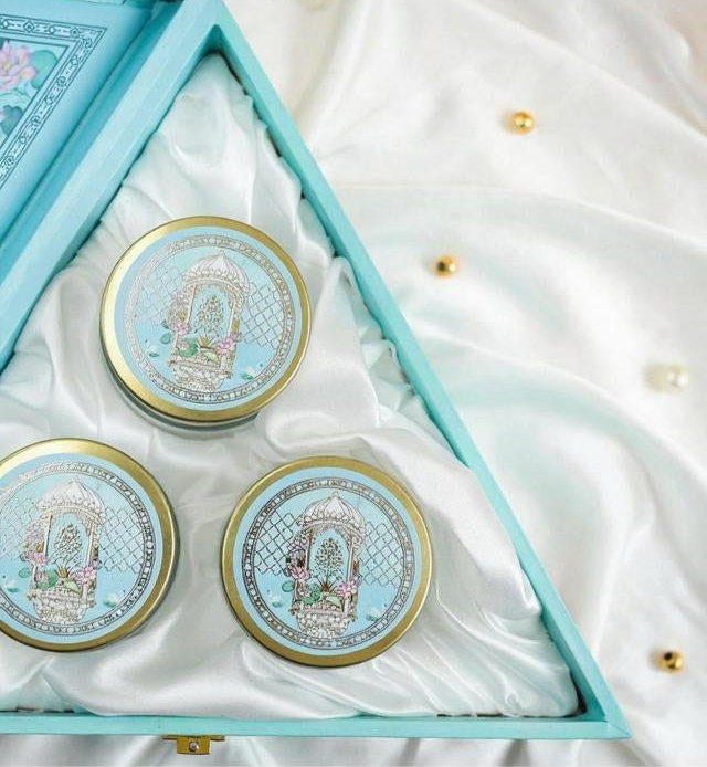 Aasma 3 glass Jar Gift Box