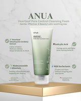 Anua heartleaf Quercetinol Pore Deep Cleansing Foam
