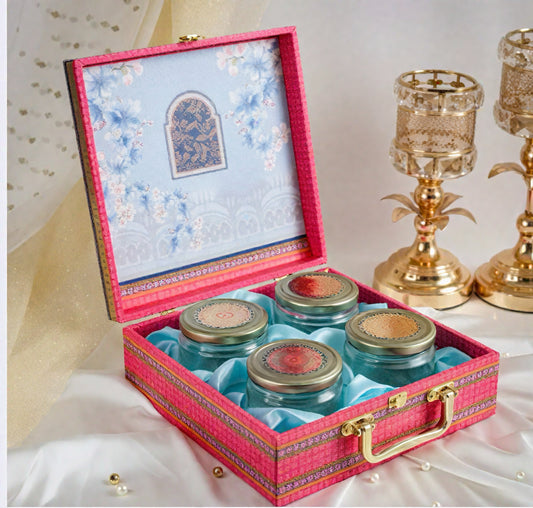 GulaabMahal 4 Glass Jar Gift Box