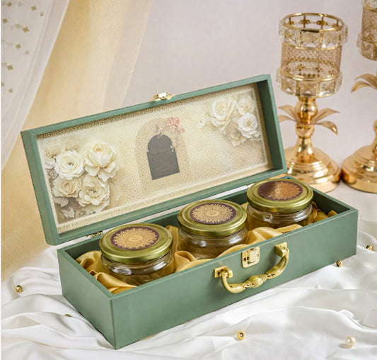 Gulzaar 3 Glass Jar Gift Box