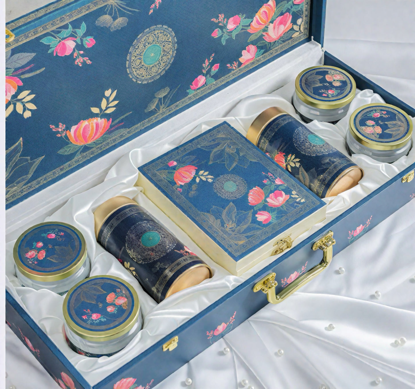 Lotus 4 Jar , 2 Tin & Cavity Gift Box