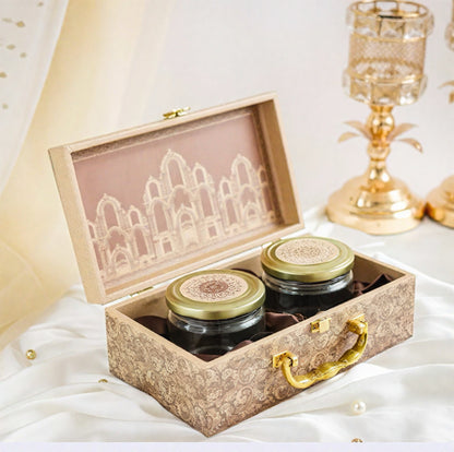 RajBhawan 2 Glass Jar Gift Box