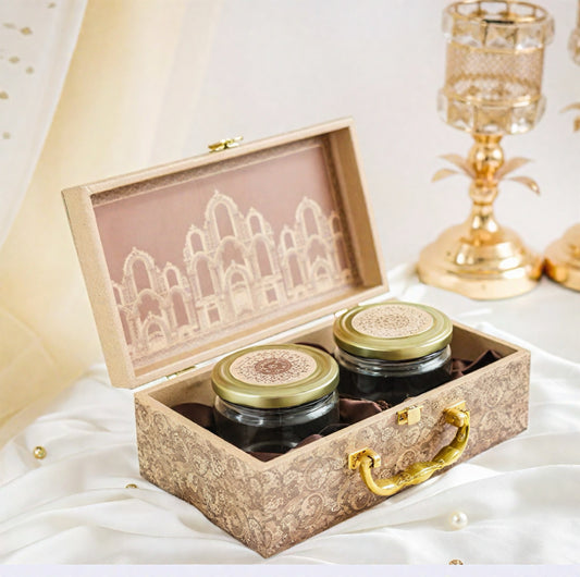 RajBhawan 2 Glass Jar Gift Box