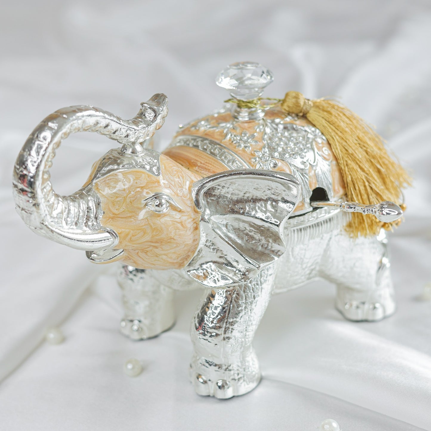 Silver plated Elephant Jar