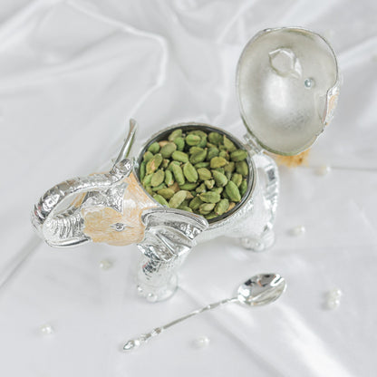 Silver plated Elephant Jar