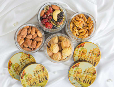 Rajputana 4 Glass Jar Gift Box